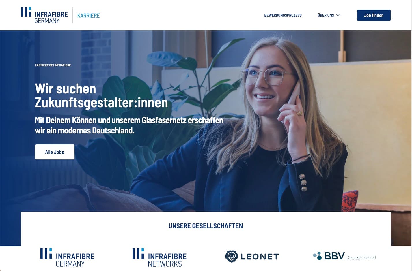 Carrier portal for Infrafibre Germany